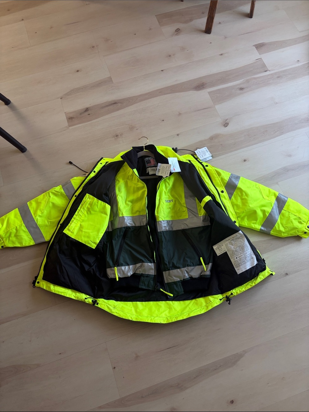 DSNY snap-n-wear sz medium new never used 2 jackets official high visibility